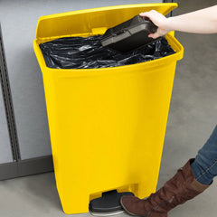 Rubbermaid 90L Slim Jim Step On Pedal Bin Yellow