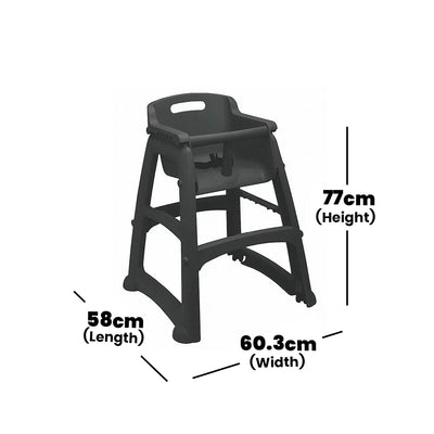 rubbermaid baby high chair with wheels black