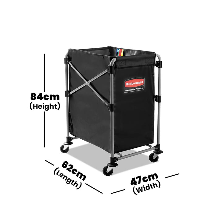 rubbermaid collapsible 4 bushel x cart 150l