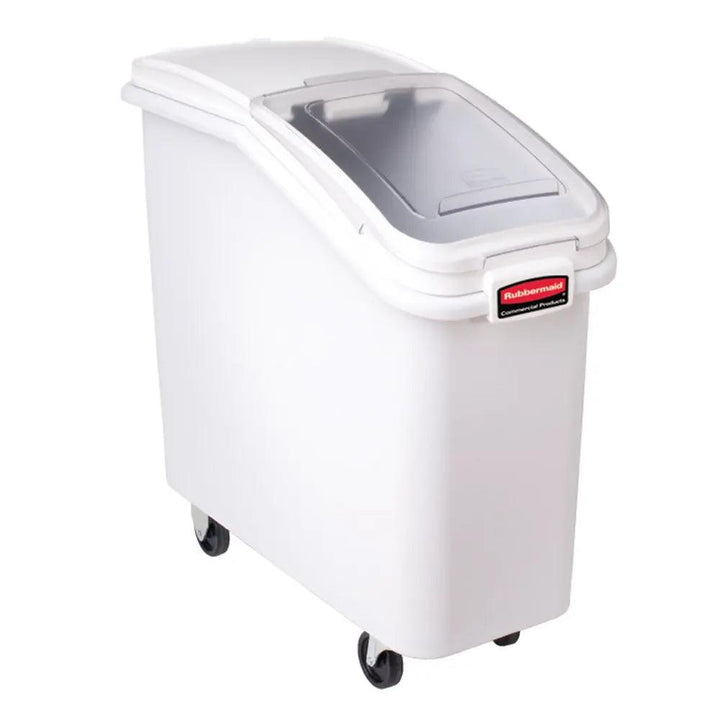 rubbermaid fg360088wht plastic ingredient bin 96l with lid 13 1 8 29 1 10 28 inches