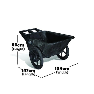 rubbermaid heavy duty big wheel cart 136l