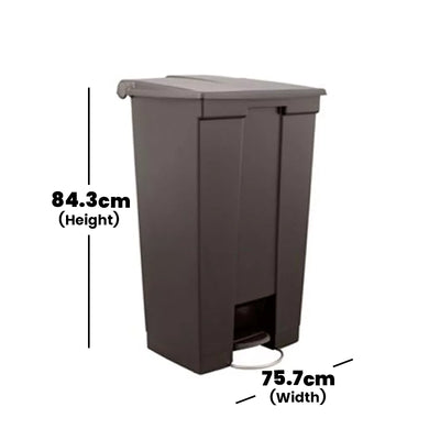 rubbermaid legacy step on pedal bin 87l