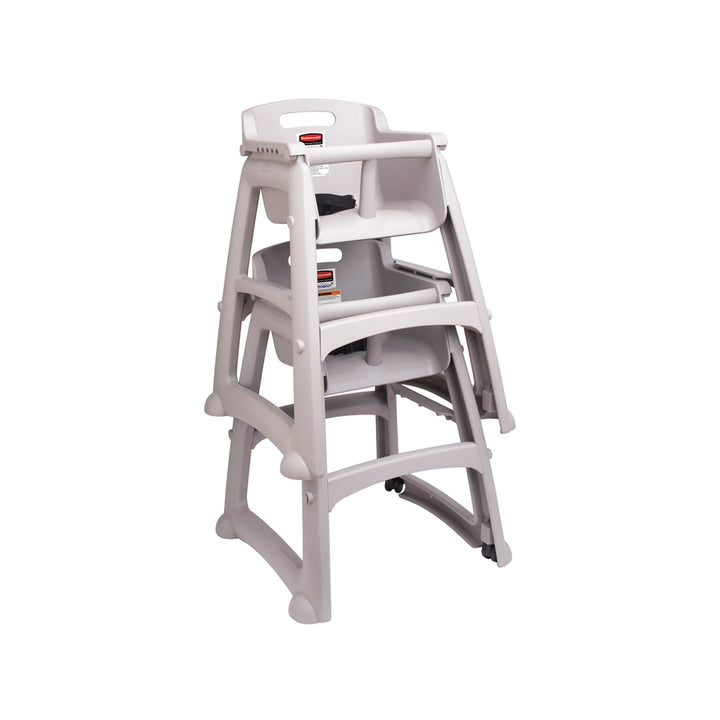 rubbermaid platinum baby high chair with wheels