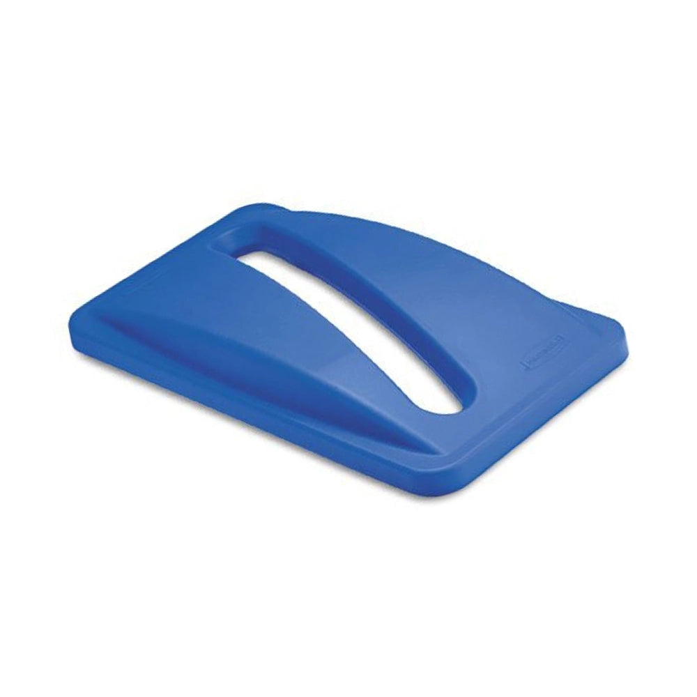 rubbermaid slim jim recycling container lid blue