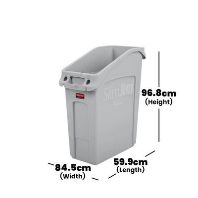 rubbermaid slim jim under counter bin 49l