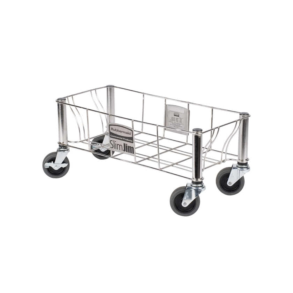 rubbermaid stainless steel slim jim single dolly