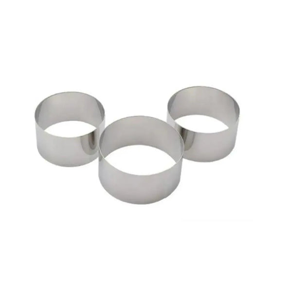 Sanneng SN3474 Stainless Steel Mini Cake Ring Round, ø 6 x H 5 cm