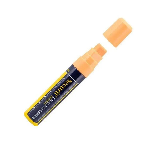 Securit SMA720-OR Liquid Chalk Marker Large 7-15 mm Nib, Color Orange, Set of 3