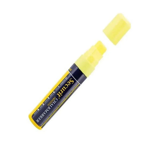 Securit SMA720-YE Liquid Chalk Marker Large 7-15 mm Nib, Color Yellow, Set of 3