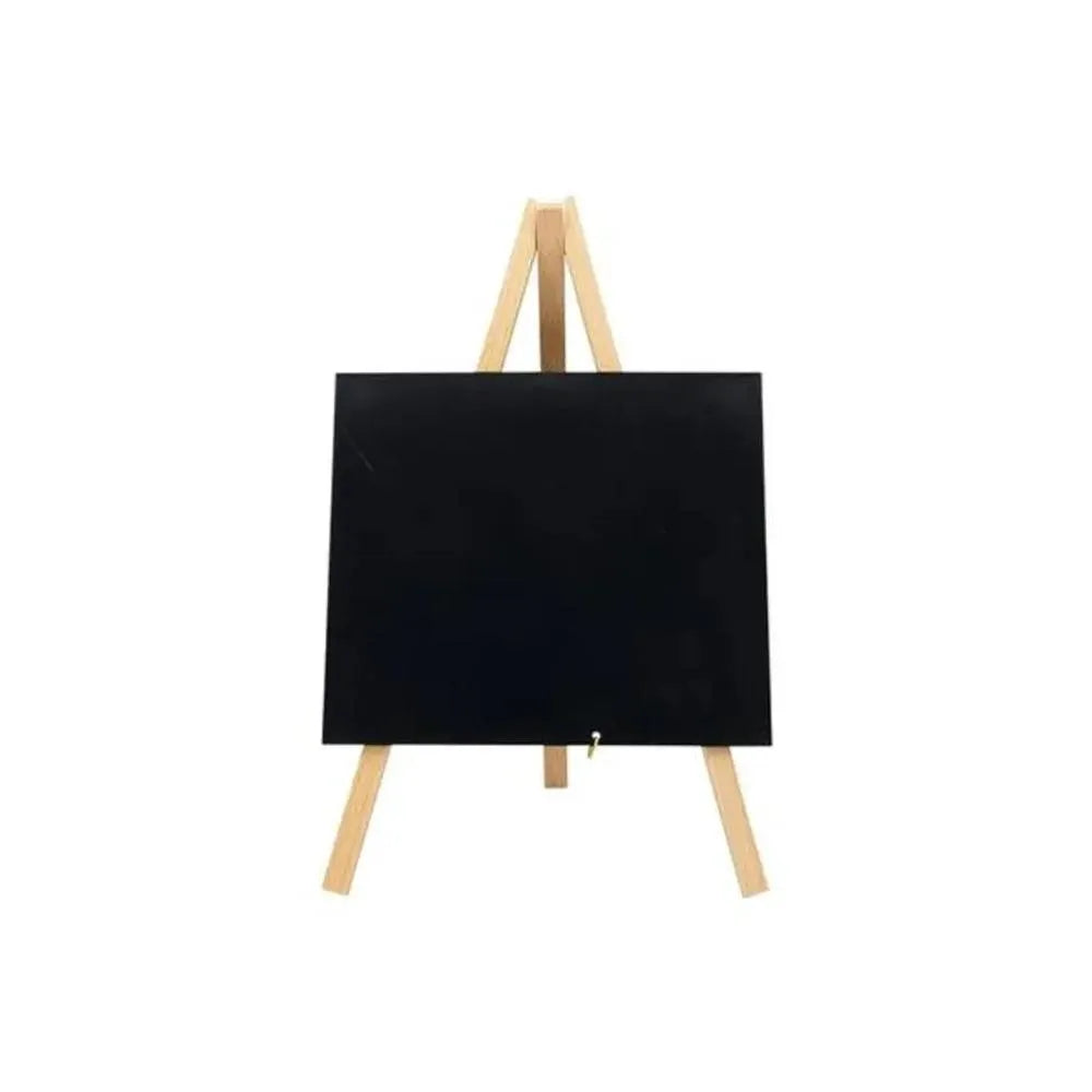 Securit® Wood Mini Double Sided Chalkboards Signs with Easels H 24.4 x W 15 x D 13.5 cm, Black