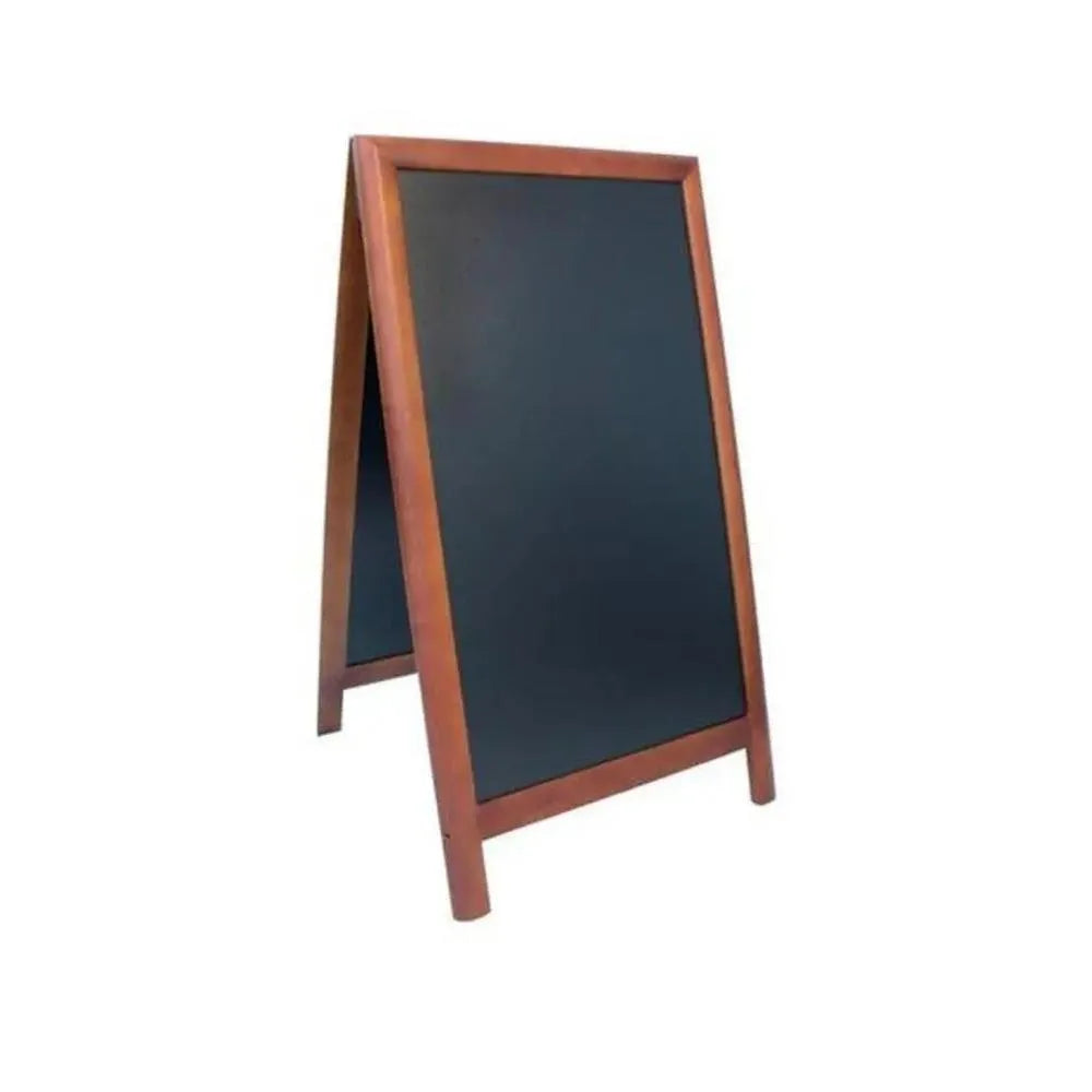 Securit® Wooden A Frame Chalkboard Sign Large With Free Standing Easel H 125 x W 70.5 cm, Dark Brown