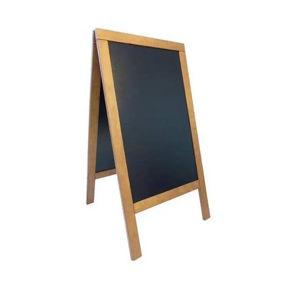 Securit® Wooden A Frame Chalkboard Sign Large With Free Standing Easel H 125 x W 70.5 cm, Dark Teak