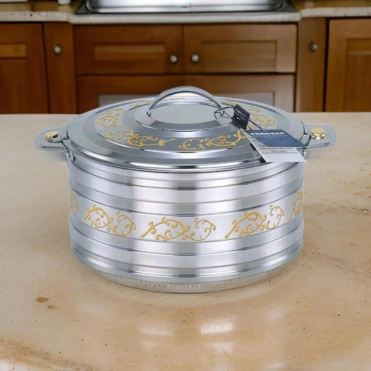 Shamma Stainless Steel Hot Pot Gold, 2500 ml