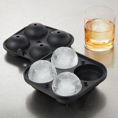 THS BAH1003 Cocktail Ice Ball Mould 4 Spheres Flexible silicone