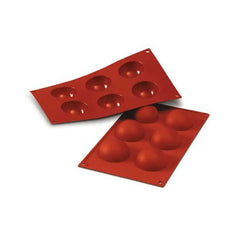 Silikomart Italy SF003 Baking Moulds 6  Half Shperes 60 x H 30 mm, 60 ml