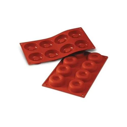 Silikomart Italy SF011 Silicone Baking Moulds 8 Savarins ø 65 x H 21 mm, 50 ml