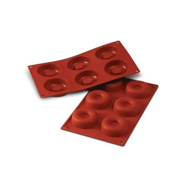 Silikomart Italy SF012 Baking Moulds 6 Savarins ø 72 x H 23 mm, 62 ml