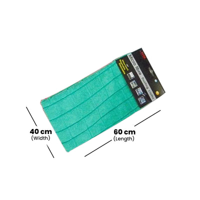 THS CJ5715 Green Microfiber Dusting Cloth Square Shape 40 x 60cm