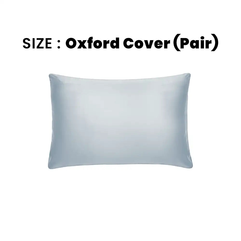 ths giza cotton oxford pillow cover pair silver grey