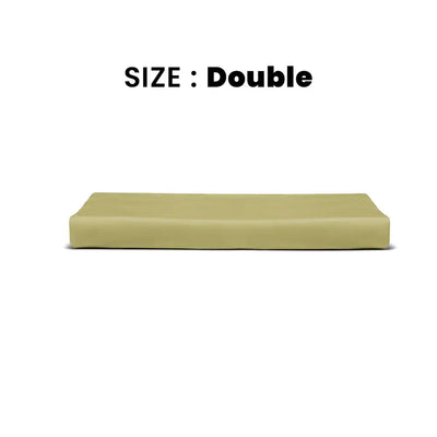 ths giza cotton double flat bed sheet sage green