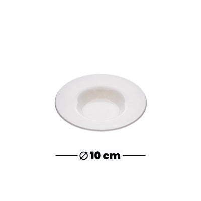 Tribeca Polycarbonate White Espresso Saucer 70 ml, BOX QUANTITY 72 PCS