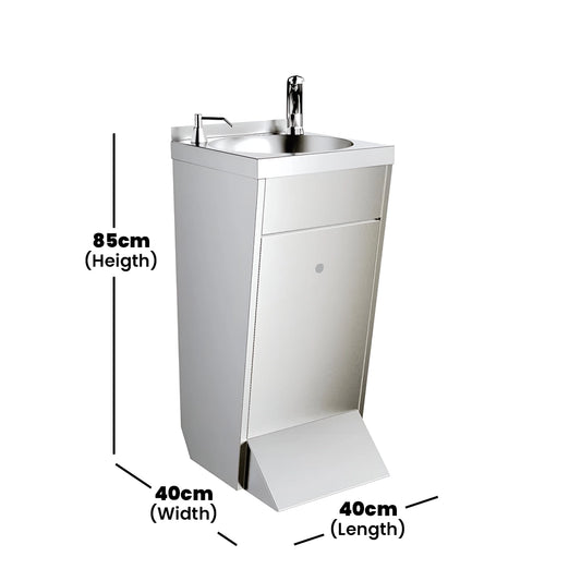 THS Floor Mounted Hand Wash Sink, 40 x 40 x 85 cm