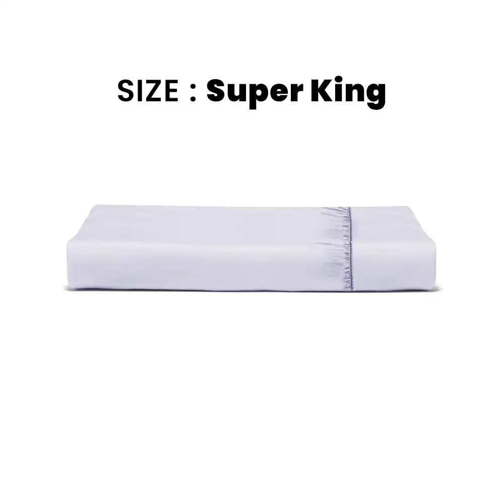 ths giza cotton super king fitted bed sheet grey