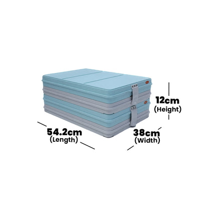 Tribeca Polypropylene Thermo Tray 5 Compartment Blue, 38 x 54.2 x 12 cm, Set of 6 Pcs