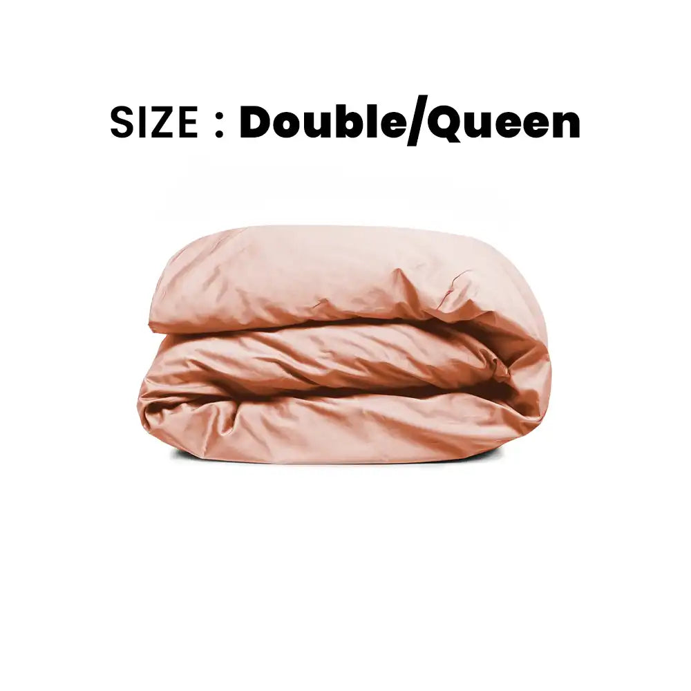 ths giza cotton double queen duvet cover pastel pink