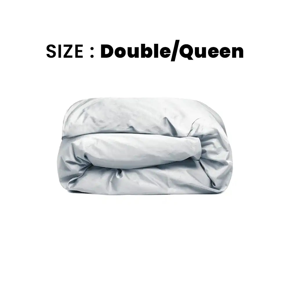 ths giza cotton double queen duvet cover grey