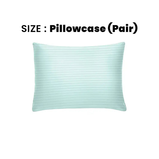 ths zen stripes cotton pillowcase pair baby blue