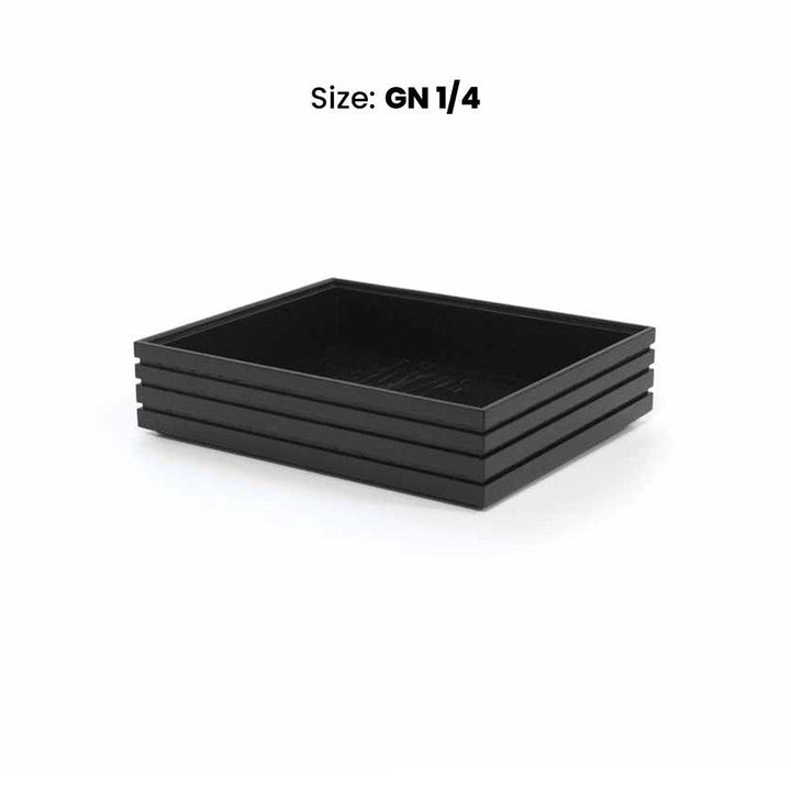 wundermaxx display tray black gn 1 4 h 75 mm