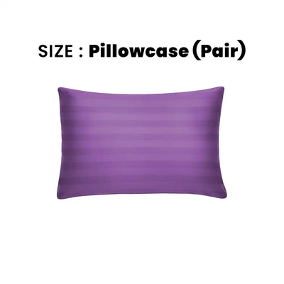 ths eternal stripes cotton pillowcase pair purple