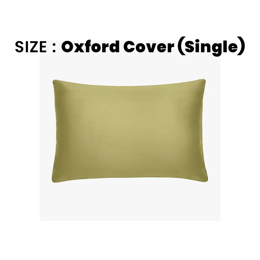 ths giza cotton single oxford pillow cover slit green