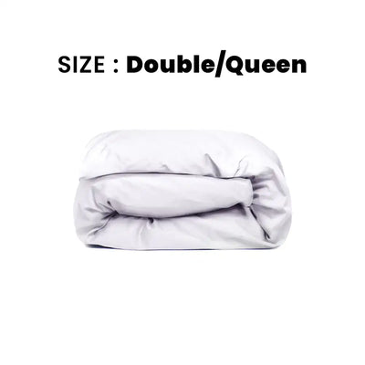 ths giza cotton double queen duvet cover white