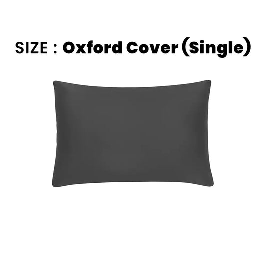 ths giza cotton single oxford pillow cover charcoal grey