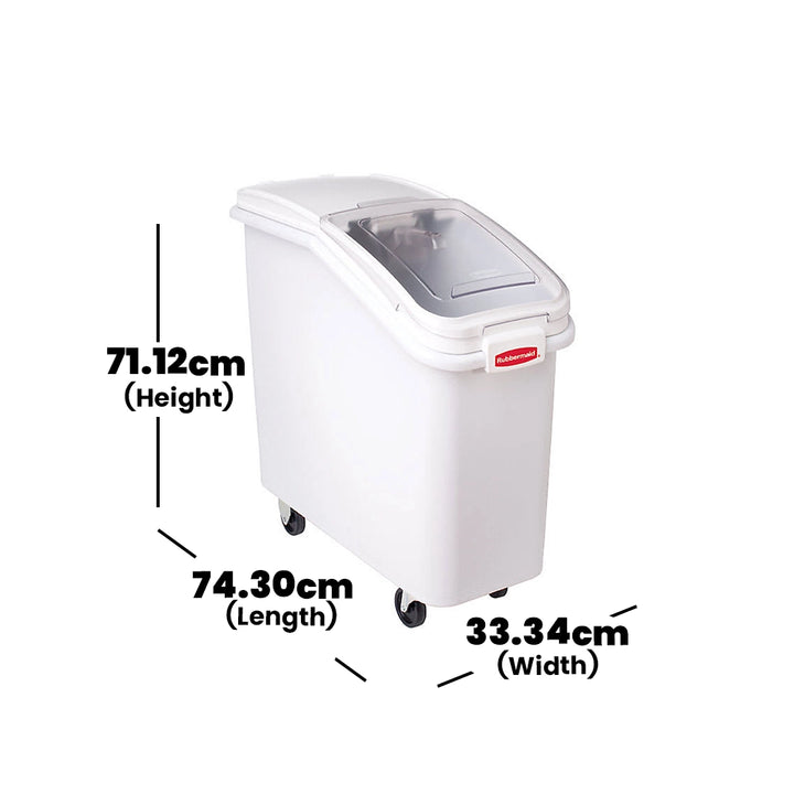 rubbermaid ingredient bin with scoop 79l