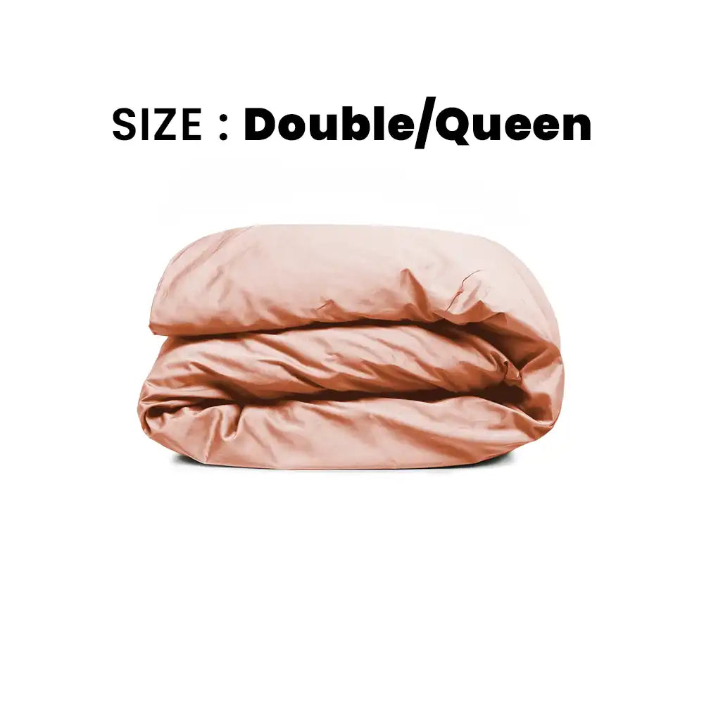 ths giza cotton double queen duvet cover rose