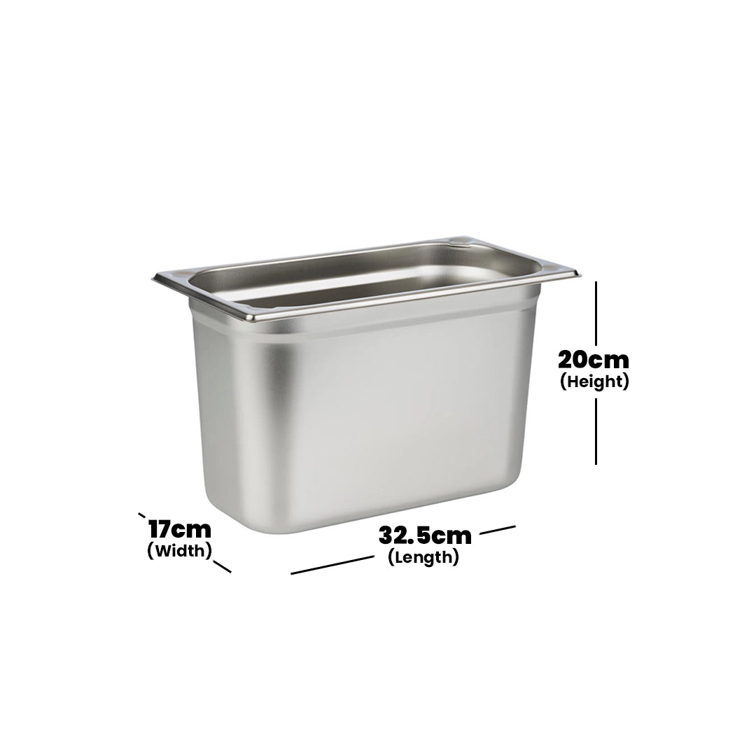 Viraj Stainless Steel GN 1/3 Pan, Height 20CM