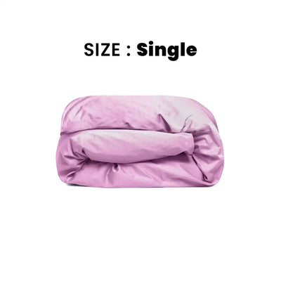 ths giza cotton single duvet cover mauve