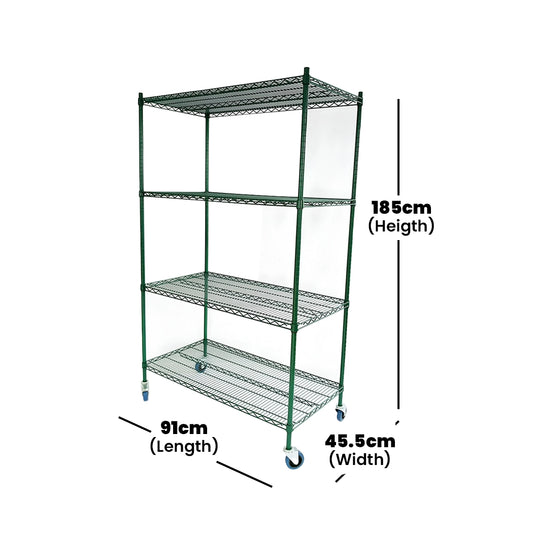 Casifit 1836pew Epoxy Wire Shelving Unit, 91 x 45.5 x 185 cm