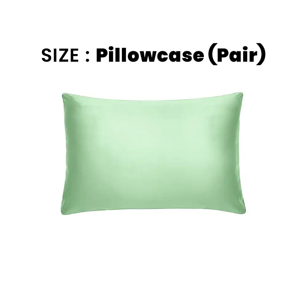 ths giza cotton pillowcase pair sage green