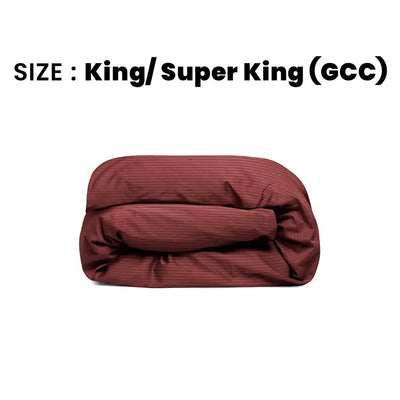 ths zen stripes king super king duvet cover burgundy