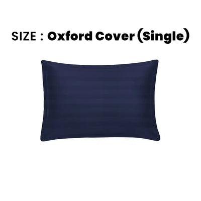 ths eternal stripes single cotton oxford pillow cover navy blue