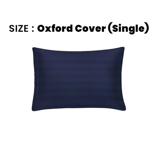 ths eternal stripes single cotton oxford pillow cover navy blue