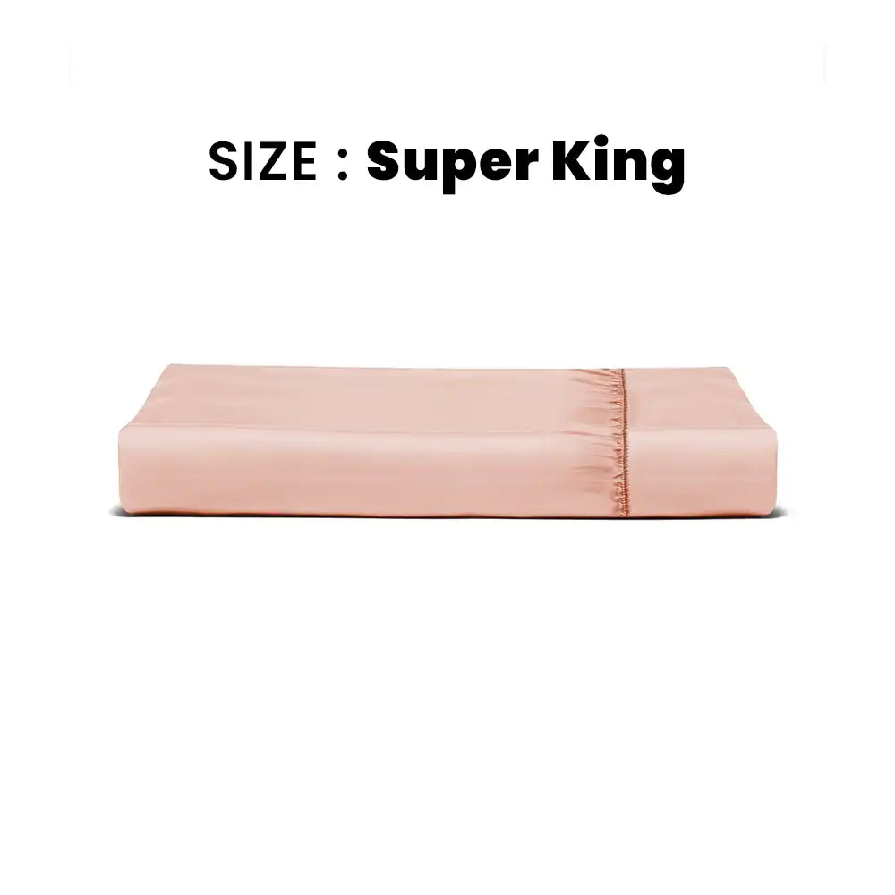 ths giza cotton super king fitted bed sheet rose