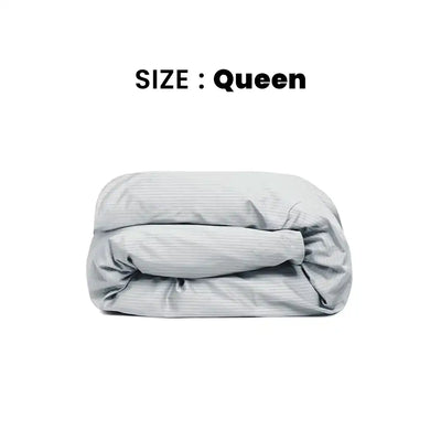 ths zen stripes queen duvet cover silver grey