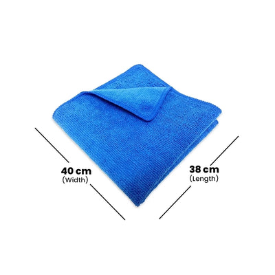 THS 310440 Blue Microfiber Cleaning Cloths 38 x 40cm