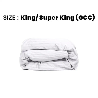 ths zen stripes king super king duvet cover white