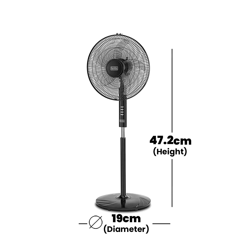 Black & Decker 16" Pedestal Stand Fan, 3 Speed, 60 W